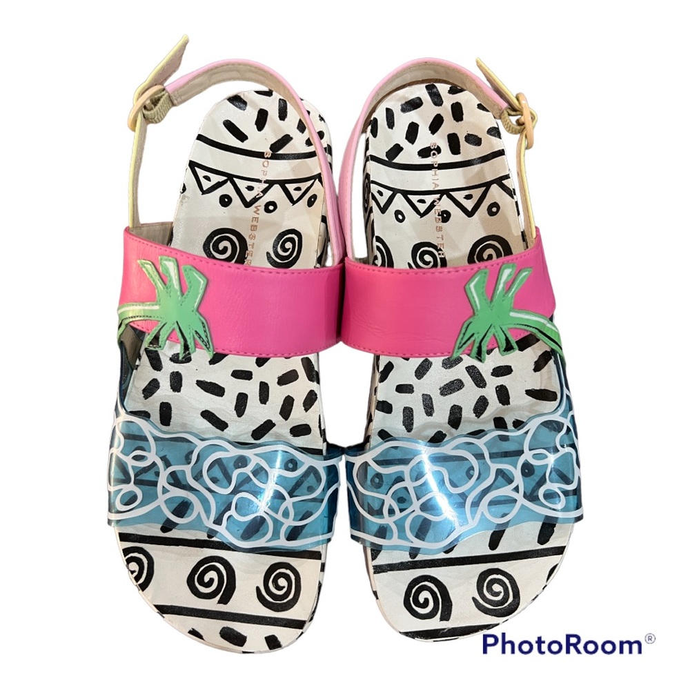 SOPHIA WEBSTER Malibu Tropical Island Beach Theme Sandals size 37 - Picture 3 of 7